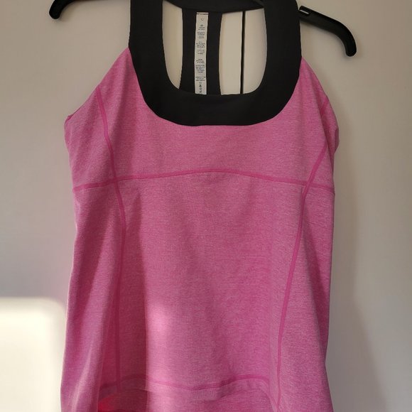 Lululemon Pink/Black Size 12 Workout Tank - Picture 1 of 2
